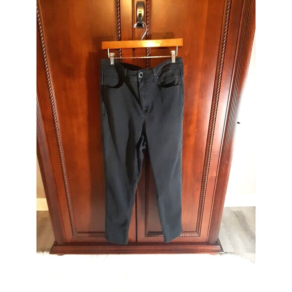 Seven7 Women's 18W Black Stretch Tummyless Straight Leg Denim Jeans - Picture 1 of 9